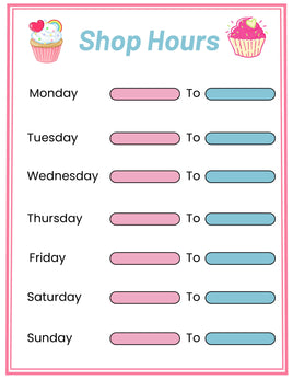 Role-Play - Ice Cream Shop - Shop Hours