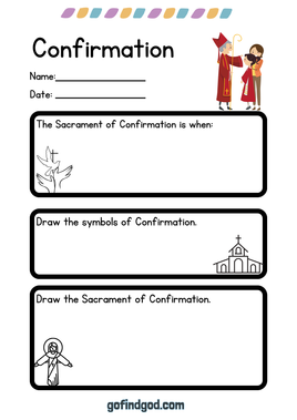 ✝️ 7 Sacraments of the Catholic Church – Sacrament of Confirmation Worksheet