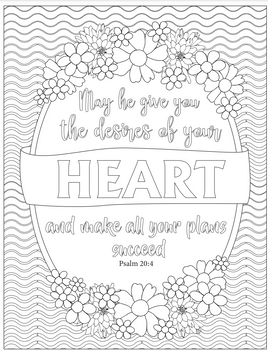 Bible Coloring -  Psalm 20_4
