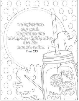 Bible Coloring -  Psalm 23_3
