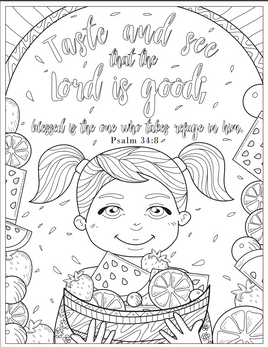 Bible Coloring - Psalm 34_8b
