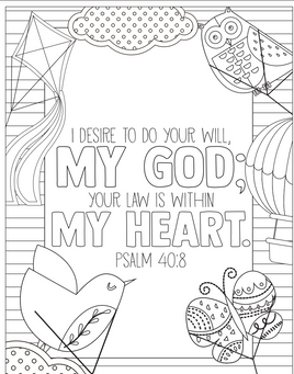 Bible Coloring -Psalm 40_8