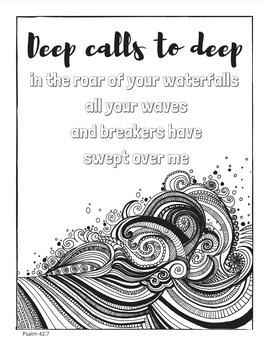 Bible Coloring - Psalm 42_7
