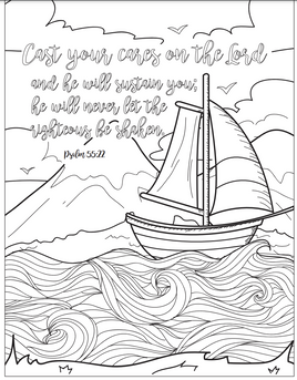 Bible Coloring - Psalm 55_22