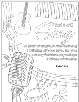 Bible Coloring - Psalm 59_16