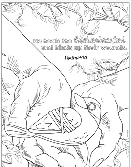 Bible Coloring - Psalm 147_3