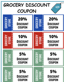 Rolspel - Kruidenierswinkel - Koepons