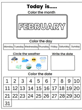 Calender Activities - February