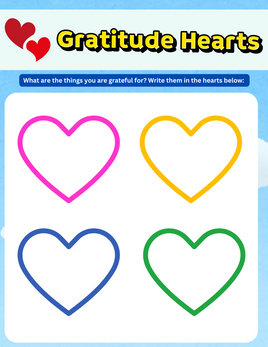 Thankful Hearts  Gratitude Journal - Gratitude Hearts