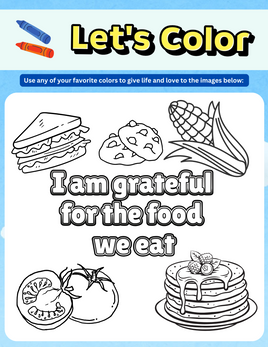 Thankful Hearts  Gratitude Journal - Lets Color Food