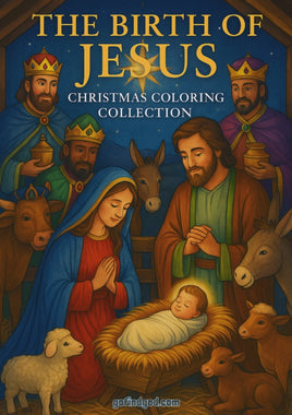 The Birth of Jesus - GFG Christmas Coloring Collection SD