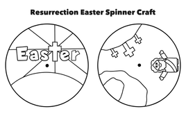Easter Craft & Coloring- Resurrection Easter Spinner